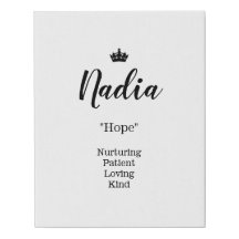 Toile de signification du nom - Nadia