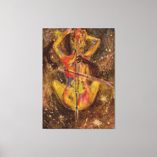 Toile de sonate spatiale Cello Imprimer - Peinture