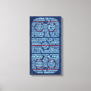 Toile de typographie de patinoire de hockey