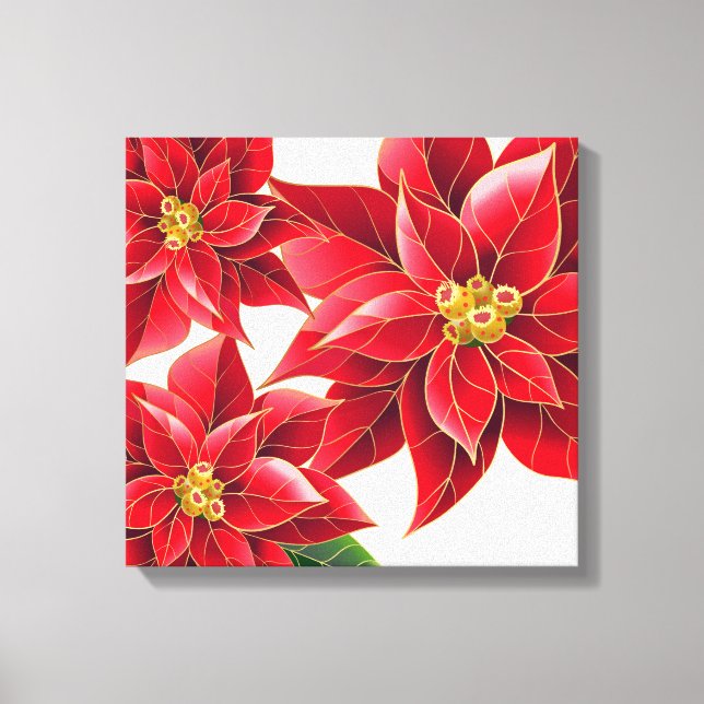 Toile de vacances Art-Rouge Poinsettias (Recto)