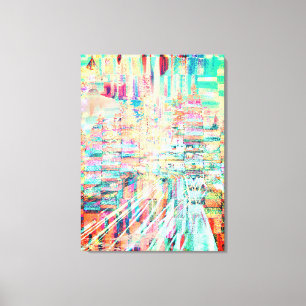 Toile de ville multicolore