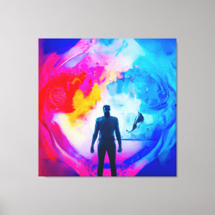 Toile Debout dans les couleurs