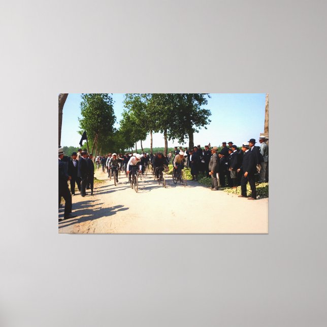 Toile Début du premier Tour de France vers 1903 (Recto)