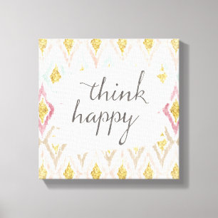 Toile Deco mou V   pensent heureux