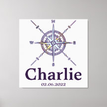 Décor de la pépinière de boussole personnalisé