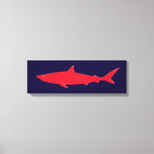Toile décor de mer de requin rouge