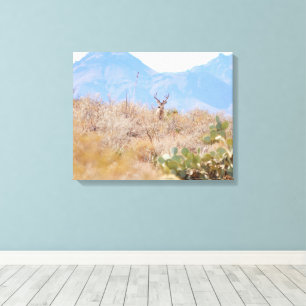 Toile Décor photographique du désert avec cerf