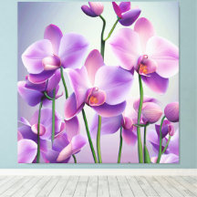 Décoratif Moderne Élégant Orchidées Violettes