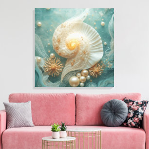 Toile Décoration murale en coquillages – Décoration de p