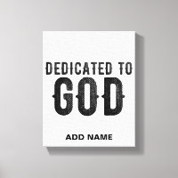 DÉDIÉ À DIEU PERSONNALISABLE COOL TEXTE NOIR