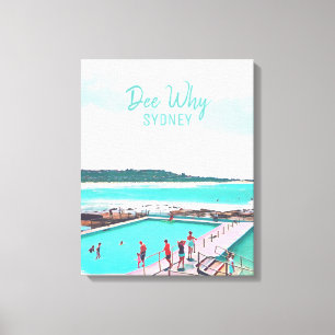 Toile Deep Why Sydney Beach Voyage rétro des plages du 