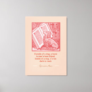 Toile Dehors d'un chien - Devis de Groucho Marx