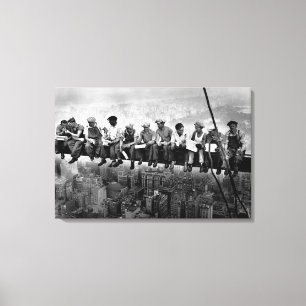 Toile Déjeuner au sommet d'un gratte-ciel 1932 NYC