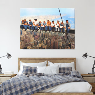 Toile Déjeuner au sommet d'un gratte-ciel Remasterisé 19