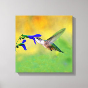 Toile Déjeuner aux colibris