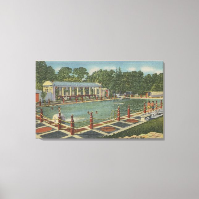 Toile Del Monte, CA - Le Plunge Romain à l'Hôtel (Recto)