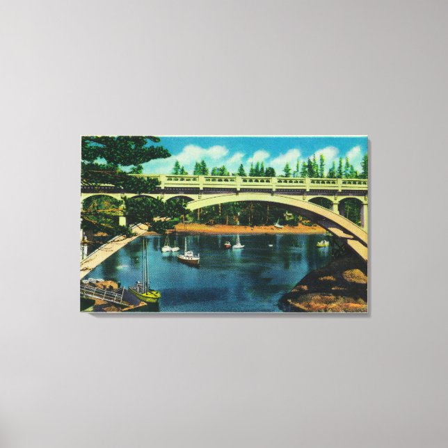 Toile Depoe Bay et Bridge, OregonDepoe Bay, OU (Recto)