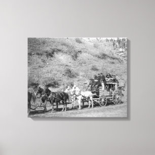 Toile Dernier voyage de la photographie "de car de bois