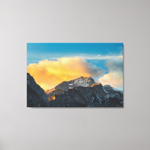 Toile Dernière lumière sur les montagnes avant le couche