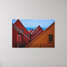 Derrière Bryggen à Bergen, Norvège