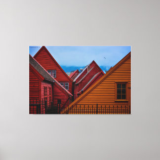 Toile Derrière Bryggen à Bergen, Norvège