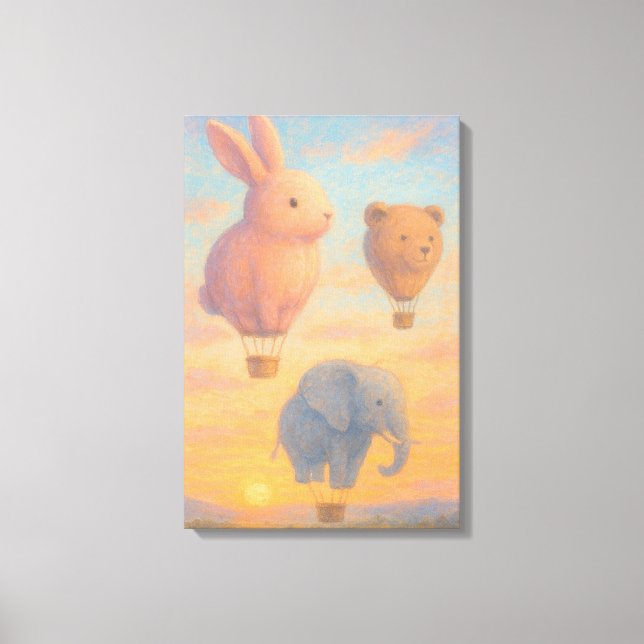 Toile Des ballons de rêve au lever du soleil (Recto)