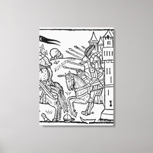 Toile Des chevaliers en croisière sortent pour faire la 