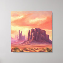 Toile Désert Mesa Colorée Monument Vallée Butte