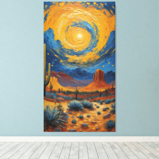 Toile Desert Whirlwind: A Starry Night Over Monument
