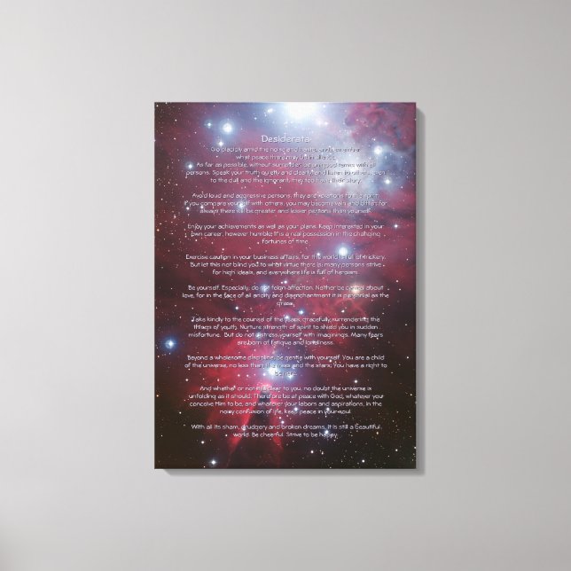 Toile Desiderata - Arbre de Noël, Nebula du cône (Recto)