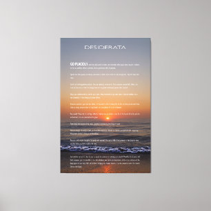 Toile DESIDERATA Beach Golden Sunrise Photo Imprimer