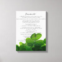 Desiderata "Choses désirées" sur Clovers verts