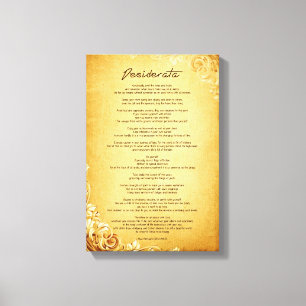 Toile Desiderata "choses désirées" sur le parchemin