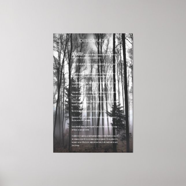 Toile DESIDERATA Misty Automne Forest (Recto)