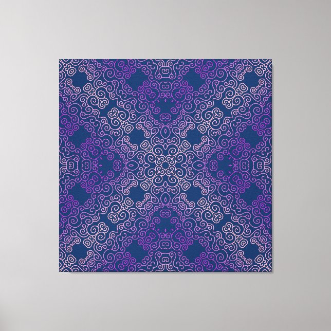 Toile design arabesque violet (Recto)