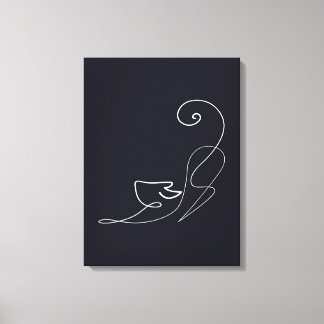 Toile Design de chat noir | Cute chat
