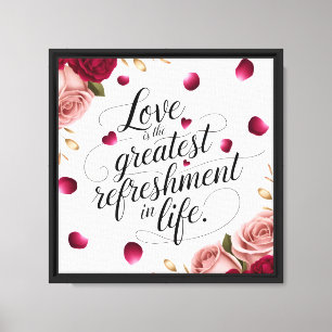 Toile Design de citation florale Rose Élégante