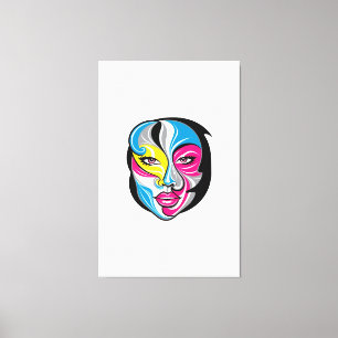 Toile Design de logo Face Art Abstrait