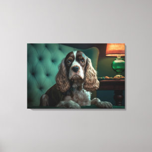 Toile Design de portrait classique de Cocker Spaniel élé