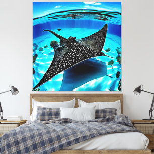 Toile Design de rayons d'aigle sous-marin