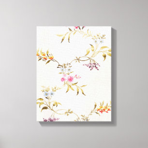 Toile Design floral des oeillets et des roses pour une s