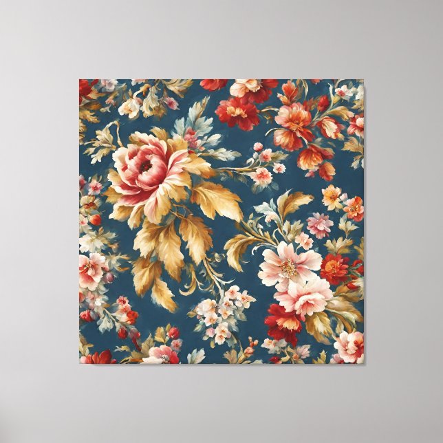 Toile Design floral italien sophistiqué (Recto)