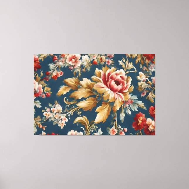 Toile Design floral italien sophistiqué (Recto)