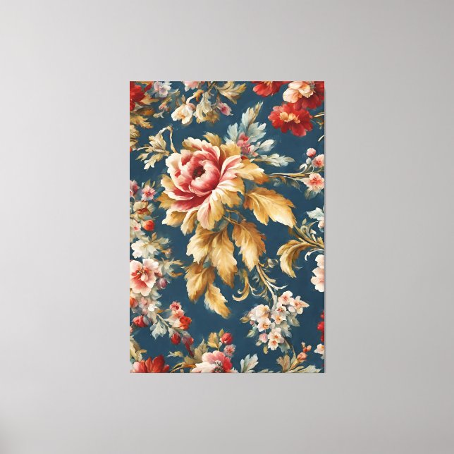 Toile Design floral italien sophistiqué (Recto)
