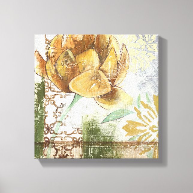 Toile Design Fresque décoratif avec Fleur Globe (Recto)