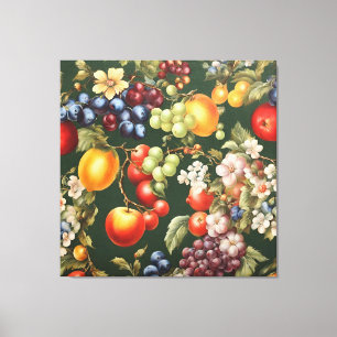 Toile Design italien élégant avec Fruits et Fleurs