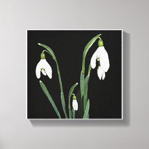 Toile Design moderne minimaliste fleur de neige fine art