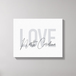 Toile Design urbain simple, moderne, Amour Caroline du N