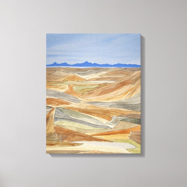 Toile Desolles Régions Aquarelle Ligne Imprimer (Recto)