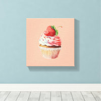 Dessert sucré à la fraise Cupcake